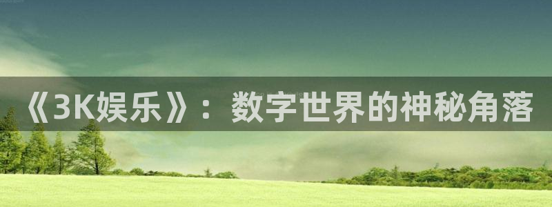 BB贝博艾弗森分红代理计划：《3K娱乐》：数字世界的神秘角落